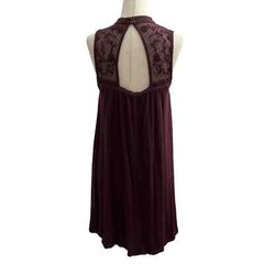 American Eagle Outfitters Maroon A Line Lace Mini/Short Dress Size XS (37-61)