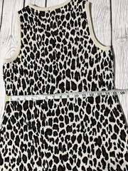 Express Women’s M Leopard Print Ribbed Knit Maxi Dress Size M Cream Brown