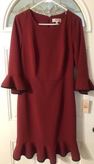 $149 NANETTE LEPORE Dress BELLA DONNA Bell Sleeve Sz 12 NWT