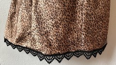 Gilligan O’ Malley Leopard Print Black Lace Slip Dress / Nightie M Grunge