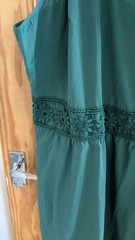 WOMENS BLOOMCHIC BOTTLE GREEN LONG SUMMER DRESS WITH POCKETS UK SIZE 32