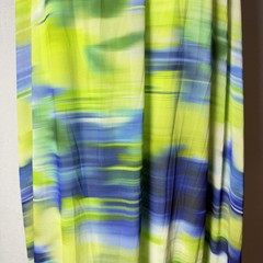 ONE33 Social Green Blue Watercolor Abstract Halter Neck Tie Dye Dress Gown 10