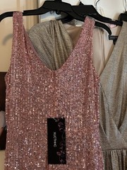 womens formal dresses Dusty Rose Trumpet Mermaid Maxi Small Pink Bridesmaids