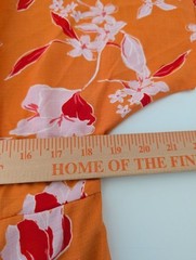 Bobeau Floral Maxi Wrap Dress Womens Size XL Orange Dolman Sleeve Tropical