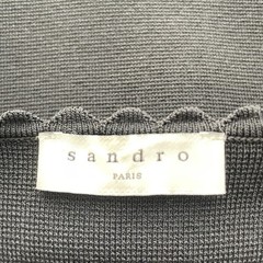 SANDRO Women’s Size 36 US 4/Small Black Scalloped & Beaded Knit A-line Dress