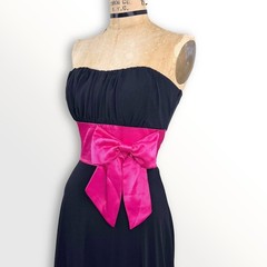 2000s Ruby Rox Size S Strapless Tutu Dress Pink Bow Tulle Trim Party Homecoming