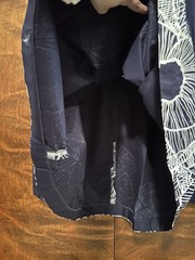 Anne Klein Sleeveless Border Print Midi Dress Womens 10 Navy & White A-Line NWT