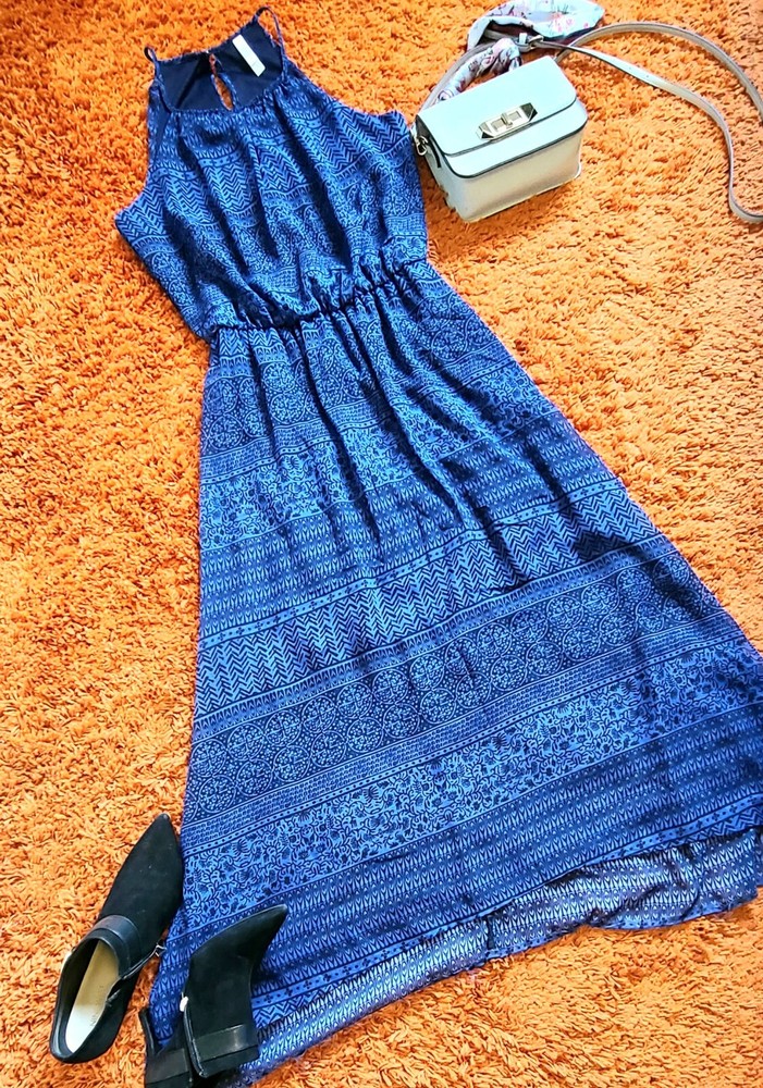 Women&rsquo;s Xhilaration Long Dress – Made in Guatemala – Size S – Blue Color