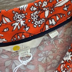 Boden Orange Floral Cotton Modal Midi Shirt Dress Cottagecore Summer Travel 14