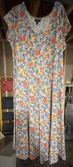 Chaps Ralph Lauren Maxi Dress 2X Colorful Floral Casual Boho Feminine Cotton