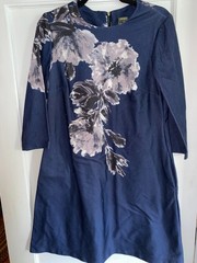 Taylor SZ 10 Fit &lsquo;n Flare Dress Scoop Neck 3/4 Sleeve Stretch Rear Zipper New