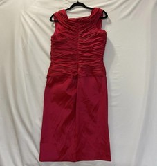Tadashi Collection Womens Evening Gown 14 Ruched Iridescent Red Taffetta Dress