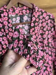 NOBODY’s CHILD/ Asos DAISY COLLARED MIDI DRESS IN fuchsia/green BLOOM US 6