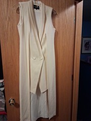 Olcay Gulsen New York Crepe Wool Double Layer Longtail Dress #1475 Sz 2/34