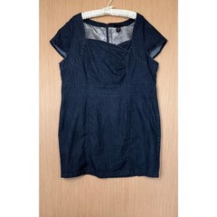 Lane Bryant Dark Wash Denim Dress Size 24 Lined