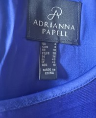 Adrianna Papell Mikado High Low Dress Size 6 Ultra Violet Blue Formal Gown NWT