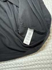 Athleta Womens Black Sleeveless V-Neck Fit And Flare Dress Modal Comfort Sz L