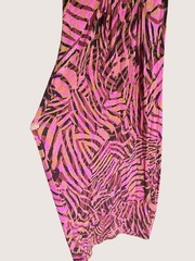 CAbi Pink and Black Abstract Animal Print Sleeveless V-Neck Maxi Dress Style 109