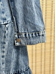 Womens SM Denim Tiered Button-Down Prairie Country Dress Blue Rodeo Queen