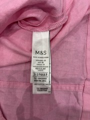 M&S Marks & Spencer Linen Shift Tunic Mini Dress, Sugar Pink, size 20 BNWT New