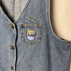 Vintage 90&rsquo;s Winnie The Pooh Tigger Denim Overall Dress Womens Large Knee Length