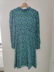 Finery Floral Dress Green & Blue Size 12 New Without Tags