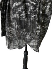 GLAM Dress Tunic Belted Ruffle Sleeveless Black/White Women&rsquo;s Size Medium Summer