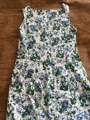 Brooks Brothers 346 Floral Sheath Sleeveless Round Neck Zip Knee Dress 6