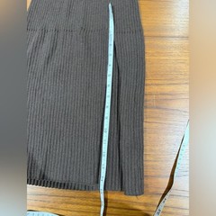 Open Back Low Back Ribbed Long Sleeve Sweater Maxi Dress Sz S Slit Cotton Blend