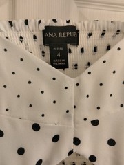 BANANA REPUBLIC 548120 Dot PRINT SWEETHEART PLEATED DRESS NWT SIZE 2