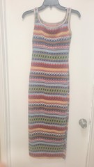 small Aztec print striped maxi dress *altered