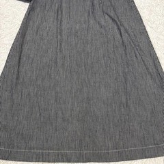 45rpm Cotton Shirt Dress Striped Navy White 3/4 Sleeve Japan