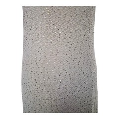 MANGO Sequin Knit Mini Dress Light Beige Women’s Size L Sleeveless Scoop Neck…