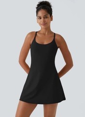 Halara SoftlyZero™ Plush Backless Active Dress Easy Peezy Edition XL , NWT Black