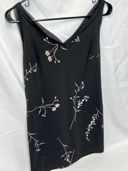 City Triangles Women&rsquo;s Black Floral Pattern Mini Dress Top Shirt Summer
