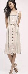 NWT Anthropologie Holding Horses SANIBEL Striped Dress Size 14 MSRP $148