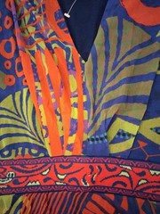 Fuzzi Tulle Mesh Multi Print Drape Sleeveless Dress Size Medium Pre-owned