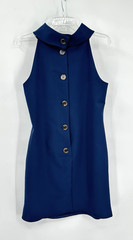 STS SAIL TO SABLE dress navy blue MEDIUM sleeveless nautical sailing boating