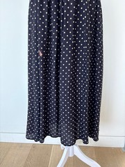 Christy Dawn Black Polka Dot Midi Dress Cottagecore Sz S