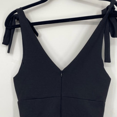 NWT Lulus Date Night Done Right Black Tie-Strap Bodycon Midi Dress Black XS