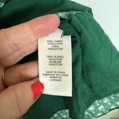 Rebecca Taylor Emerald Green Ikat Cotton Smocked Mini Dress | Size S