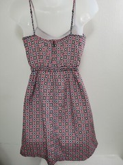 J Crew Size 2 Mini Sundress Soft Girl Pockets Geometric Flirty Girl *Flaw*