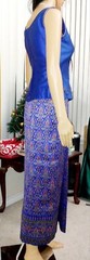 Cambodia Traditional Beautiful 3Pieces Woman 100% Silk 2Blouse & Skirt SizeSmall