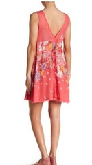 NWT Free People Un-Lined Dress Grapefruit Multi Colored Print Size M Retail $88