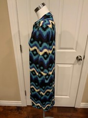 Rachel Roy Multi Blue Patterned « Desert Bloom Lapis Comb » Dress, Size XL, NWT!