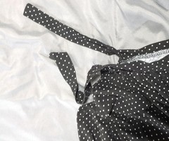 Pie In The Sky Sundress Womens 3X Black Polka Dot Off Shoulder Short Sleeve 3XL