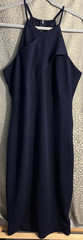 Suzanne Betro Sleeveless Purple Knit Fitted Midi Dress Size L Hidden Zipper