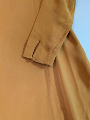 100%Silk Shell Size 12 August Silk Dress 100etate Lining Mid Length Long Slv.