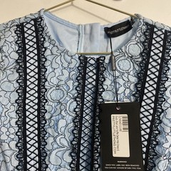 Pretty Little Thing Women’s Dusty Blue Ruffle Detail Midi Dress UK Size 6. (15