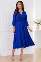 Teri Jon by Rickie Freeman Royal Blue Midi Dress – Size 4